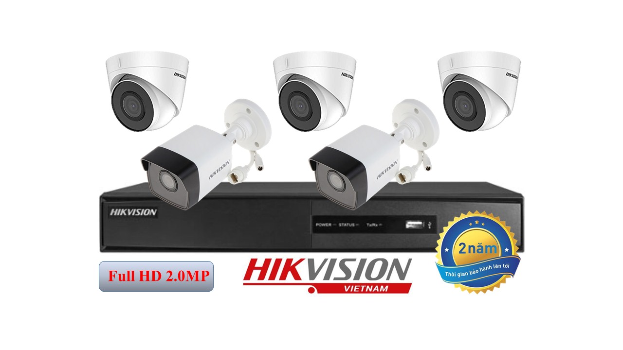 Trọn bộ 5 camera IP hồng ngoại