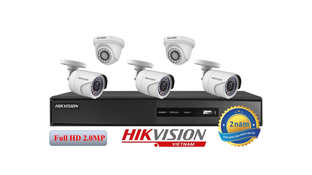 Trọn bộ 5 camera TVI hồng ngoại