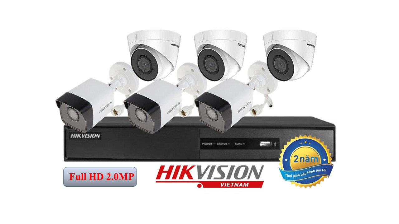 Trọn bộ 6 camera IP hồng ngoại